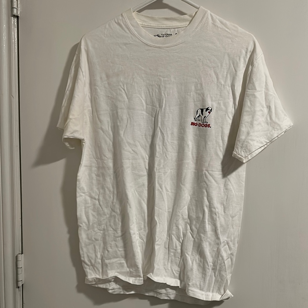 Big Dogs White Short Sleeve Tee Classic Cotton